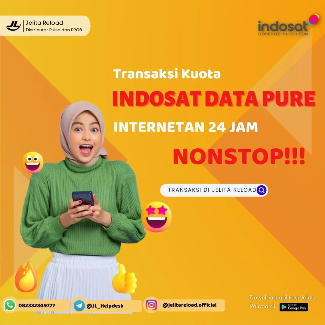 Indosat Data Pure Internetan 24 Jam Nonstop