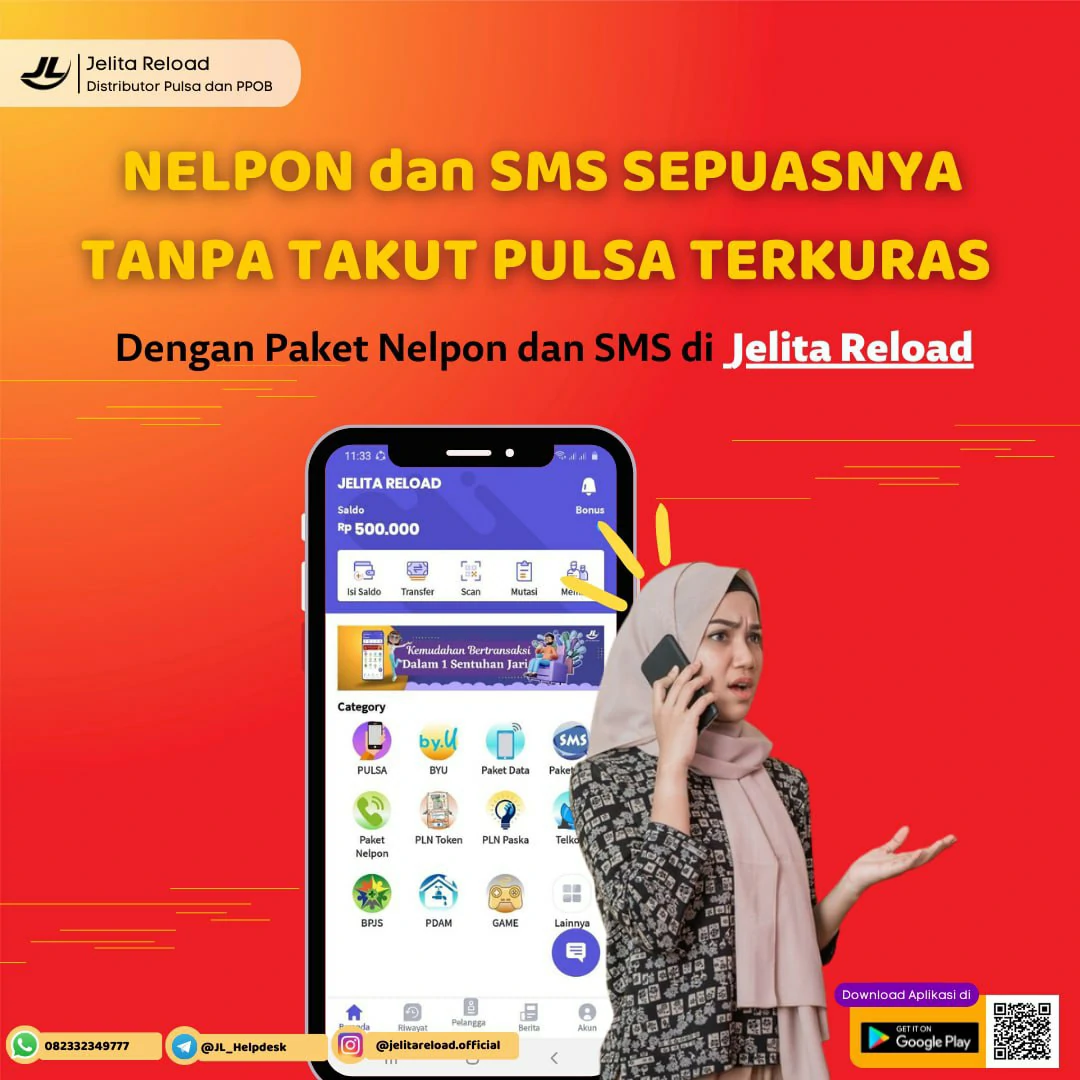 Nelpon dan SMS Sepuasnya dengan Paket Nelpon SMS di Jelita Reload