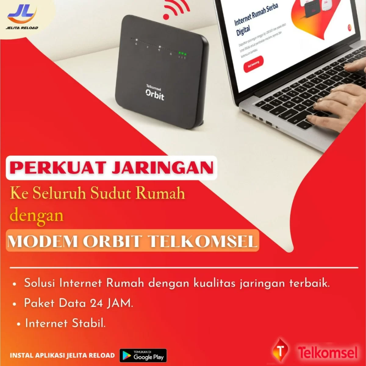 Beli Paket Modem Orbit Murah di Jelita Reload