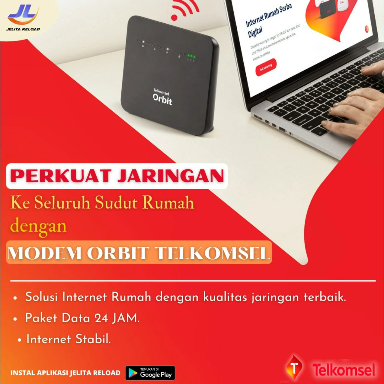 Beli Paket Modem Orbit Murah di Jelita Reload