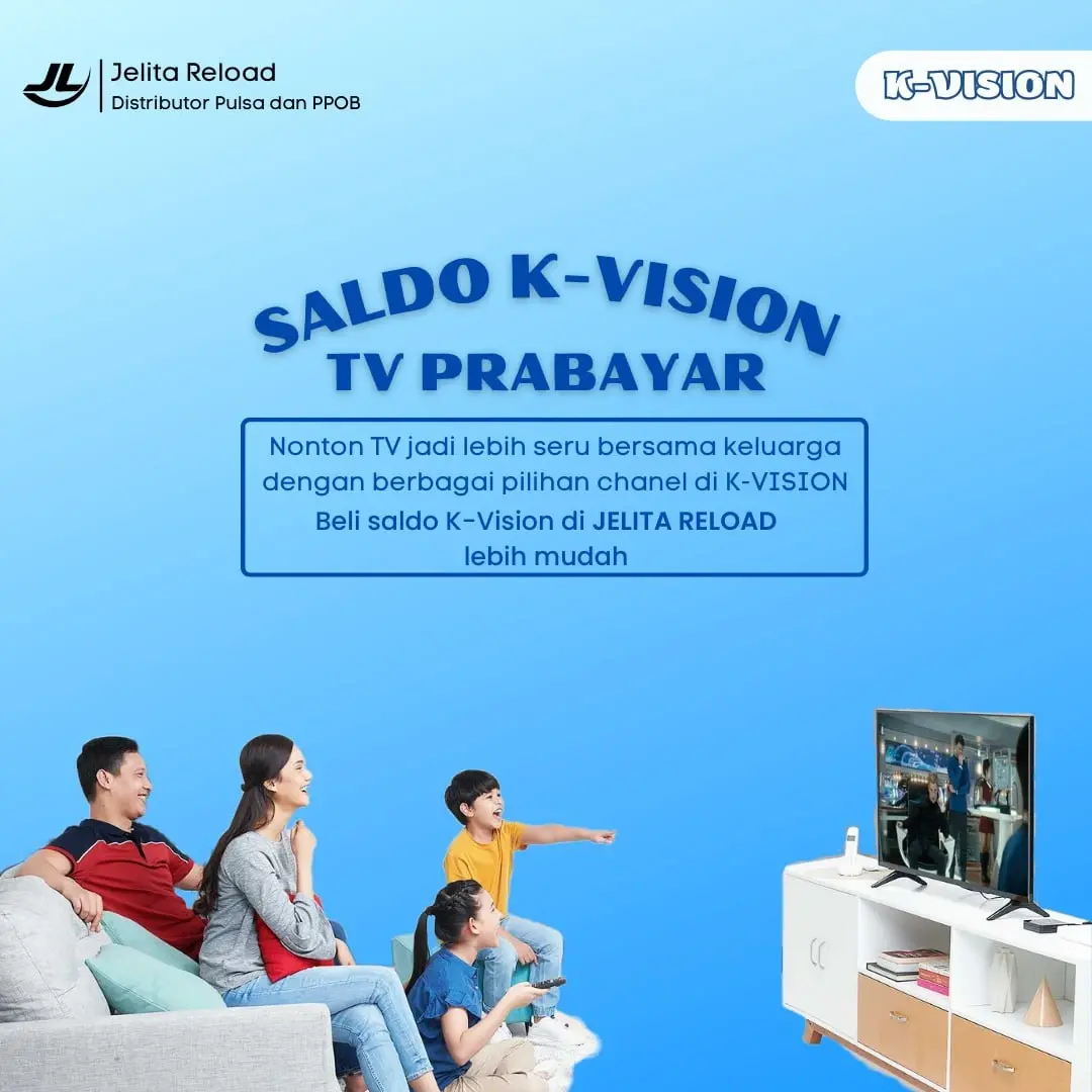 Saldo K-Vison TV Prabayar Murah di Jelita Reload
